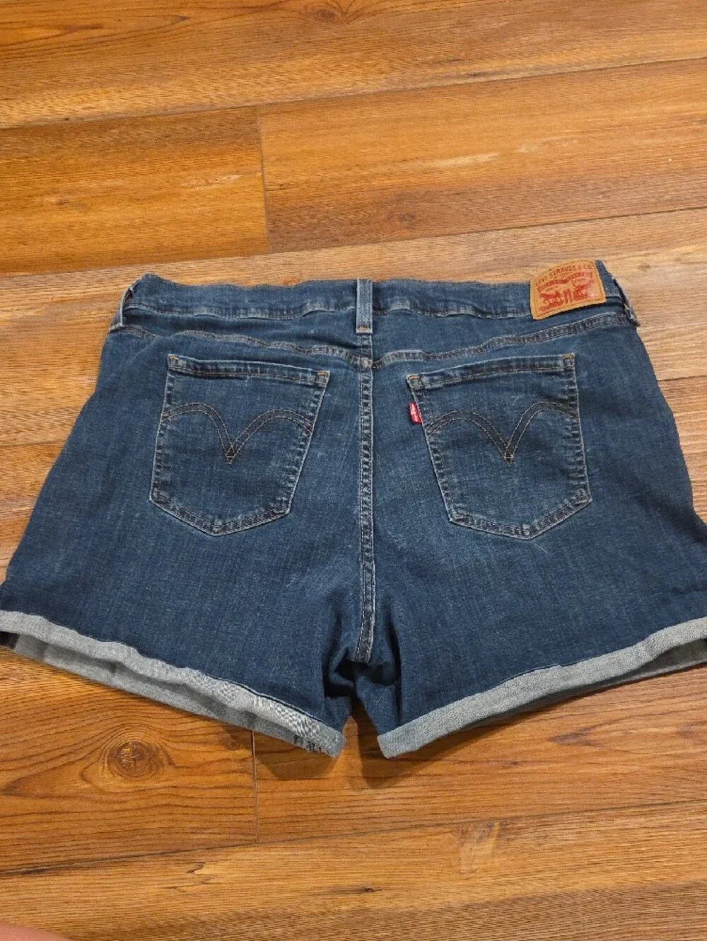 Levi Classic Dark Blue Denim Women's Shorts 4